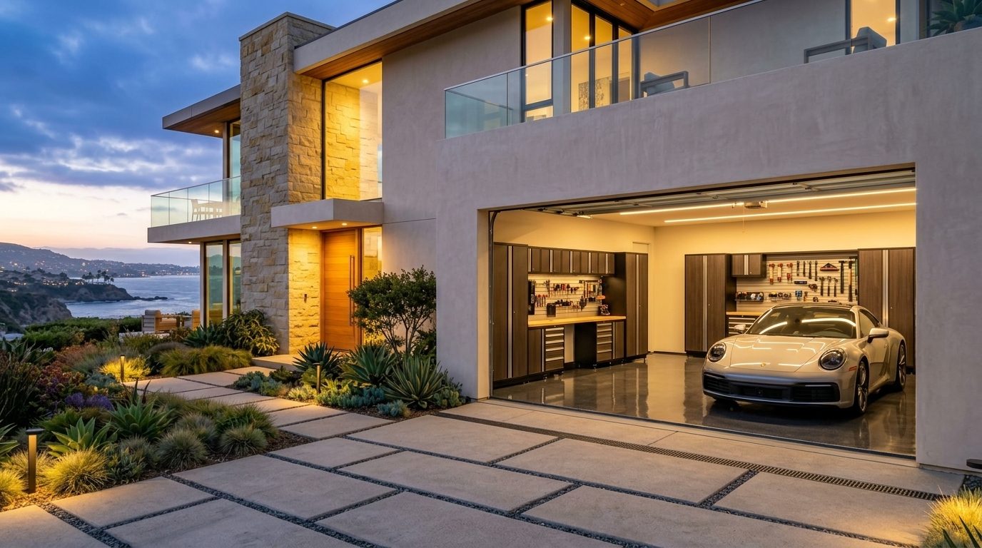 Garage Door Repairs Lavoie Garage Door Gliding Open Revealing Warm Illuminated Interior
